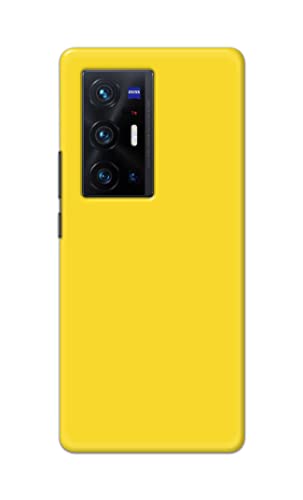 Image of Printed Hard Back Cover Case for Vivo X70 Pro Plus | Vivo X70 Pro+ Back Cover (Plain Yellow) -1803
