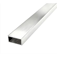 6063 Aluminum Tube 10x20mm Aluminum Rectangular Tube, 250mm Length, 1mm Wall Thickness, Straight Metal Seamless Pipe for DIY Projects, Models, and Framing