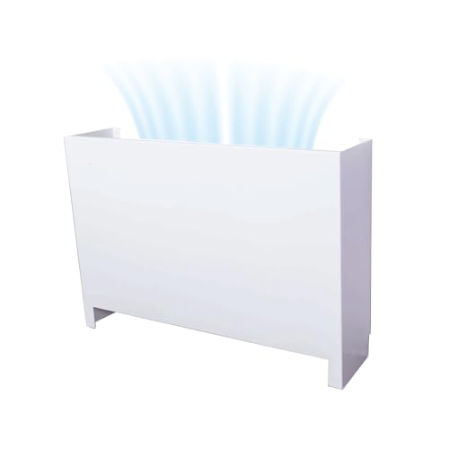 Deflectores para Acondicionador Fan Coil y Aire Acondicionado Fancoil CLIMIK FAN, 110x25x75 cm, estructura en acero pintado de blanco, diseño y made in Italy