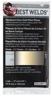 Hardened Glass Gold Filter Plate, Gold/11, 2 in x 4.25 in, SH11, Glass (50 Pack)