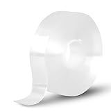 Doppelseitiges Klebeband Durchsichtig Größe: 0,2cm (Dicke) x 3cm (Breite) x 500cm (Länge), Wenn Sie ein Nanotape verwenden, bestimmen Sie die gewünschte Länge und schneiden es einfach mit einer Schere ab.