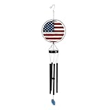 Briarwood Lane Wood American Flag Illuminated Wind Chime
