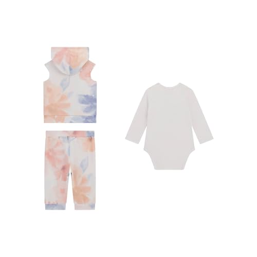 GUESS baby-girls Eco Hooded Vest With Short Sleeve Bodysuit and Sweatpants2