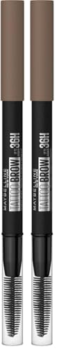 Maybelline New York, Lápiz de cejas Tattoo Brow 36H, Cejas rellenas y naturales, Larga duración, Resistente al agua, Tono 02 Blonde, 21 g (Paquete de 2)