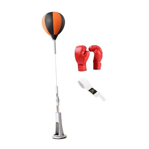 Lljsszr Punching Bag with Reaction Ball, Punching Practice Bag, Improve Reaction Speed, with Stand, for MMA Exercise, for Kids with Gloves