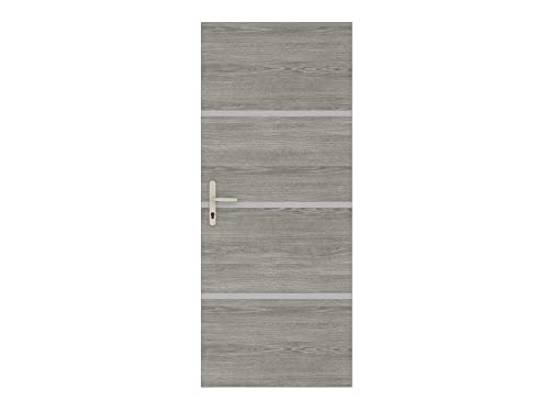 Nordlinger Kit de rénovation de porte Décor chêne greige 890511 4 feuilles de placage 85 x 50 cm...