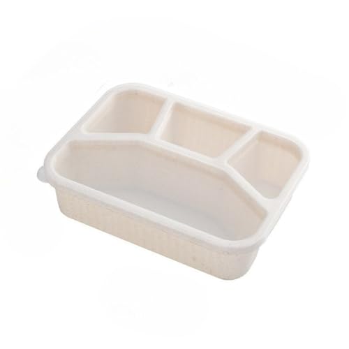 和風仕切り弁当箱小麦わら四角い弁当箱 (アイボリーホワイト)