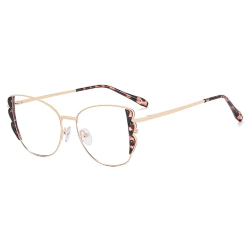 Monture lunettes œil de chat rétro en métal pour femme et homme