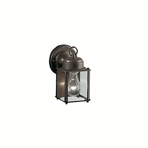 Kichler 9611Oz Patio Wall Sconce Lantern Outdoor Lighting, 8.25" Height, Bronze 1-Light (5" W X 9" H) 60 Watts #TOP27