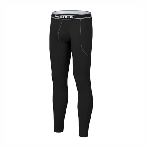 Mens Leggings,Long Johns，Low Rise and Thin Style Thermal Pants for Men,Mens Lightweight Baselayer Leggings