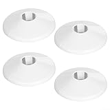 Radiator Pipe Covers 15mm Plastic Pipe Protectors for Home Decoration, Compatible with Water Gas Radiator Pipes, 4.5cm OD .5cm ID, Black White Chrome(White)(4PCS)