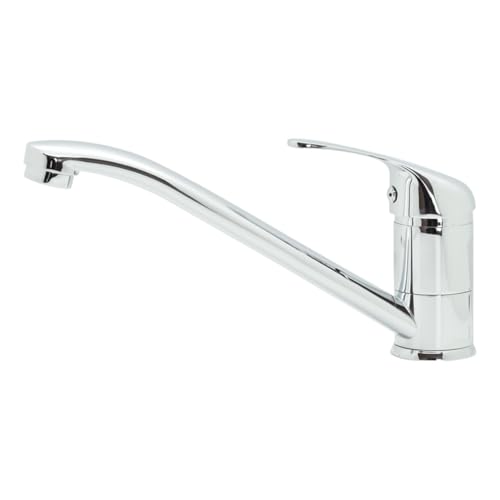 INGUZ Linea Eyra | Grifo Monomando para Fregadero de Cocina con Aireador y Cartucho Cerámico - Diseño Moderno y Funcional en Cromo