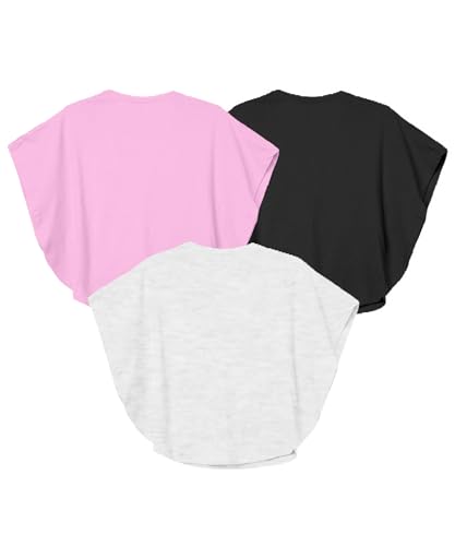 Image of KYDA KIDS 100% Cotton Bio-Washed Premium Printed T-Shirts for Girls - Butterfly Pattern Regular Fit Tops (Pack of 3)