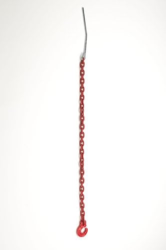 Forst-Chockerketten mit Schlitzring + Durchstecknadel - GK 8 - rot lackiert - 10mm stark - 2,5 Meter