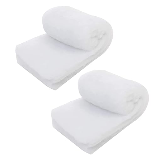 2 pezzi Rotolo di Neve Finta Natale Coperta di Neve Finta Display Invernale Coperta Artificiale Soffici Coperte di Neve All'aperto per le Forniture di Natale Decorazione Neve Invernale (33*120cm)