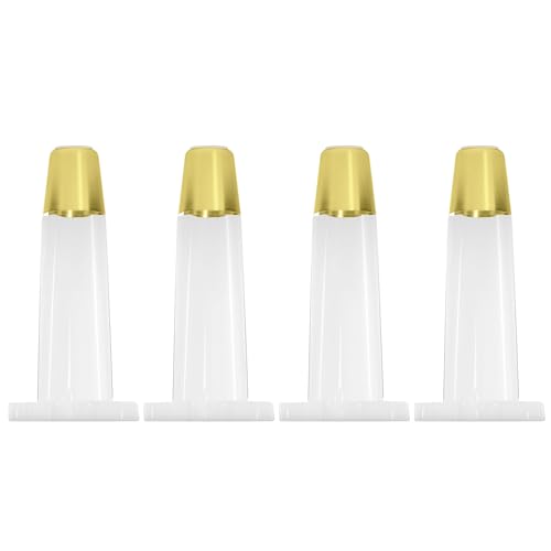 BinZyronic アクリル家具脚セット 4個 クリア ? ソファやキャビネット用交換脚で安定サポート、滑り止め付き (12センチメートル)