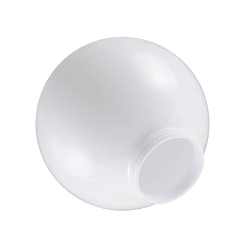 Image of Aspen Creative 28002-21, 8 inch White Acrylic Replacement Lamp Post Globe with 3-1 /4 inch Threaded Neck