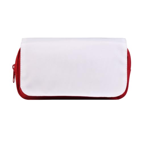 Chashaobo 4 peças de estojo de lápis em branco personalizável para transferência de calor bolsa de caneta sublimação imprimível bolsa cosmética com zíper DIY bolsas de maquiagem em branco