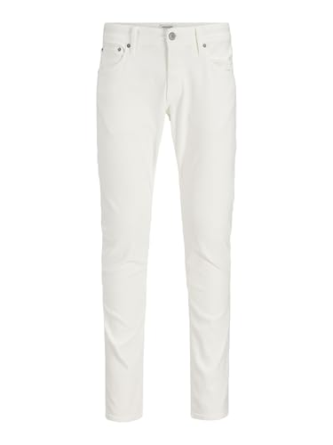 JACK & JONES Jjiglenn Jjoriginal Sq 912 Sn Pantalones Vaqueros, Blanco Denim, 36W x 32L Hombres
