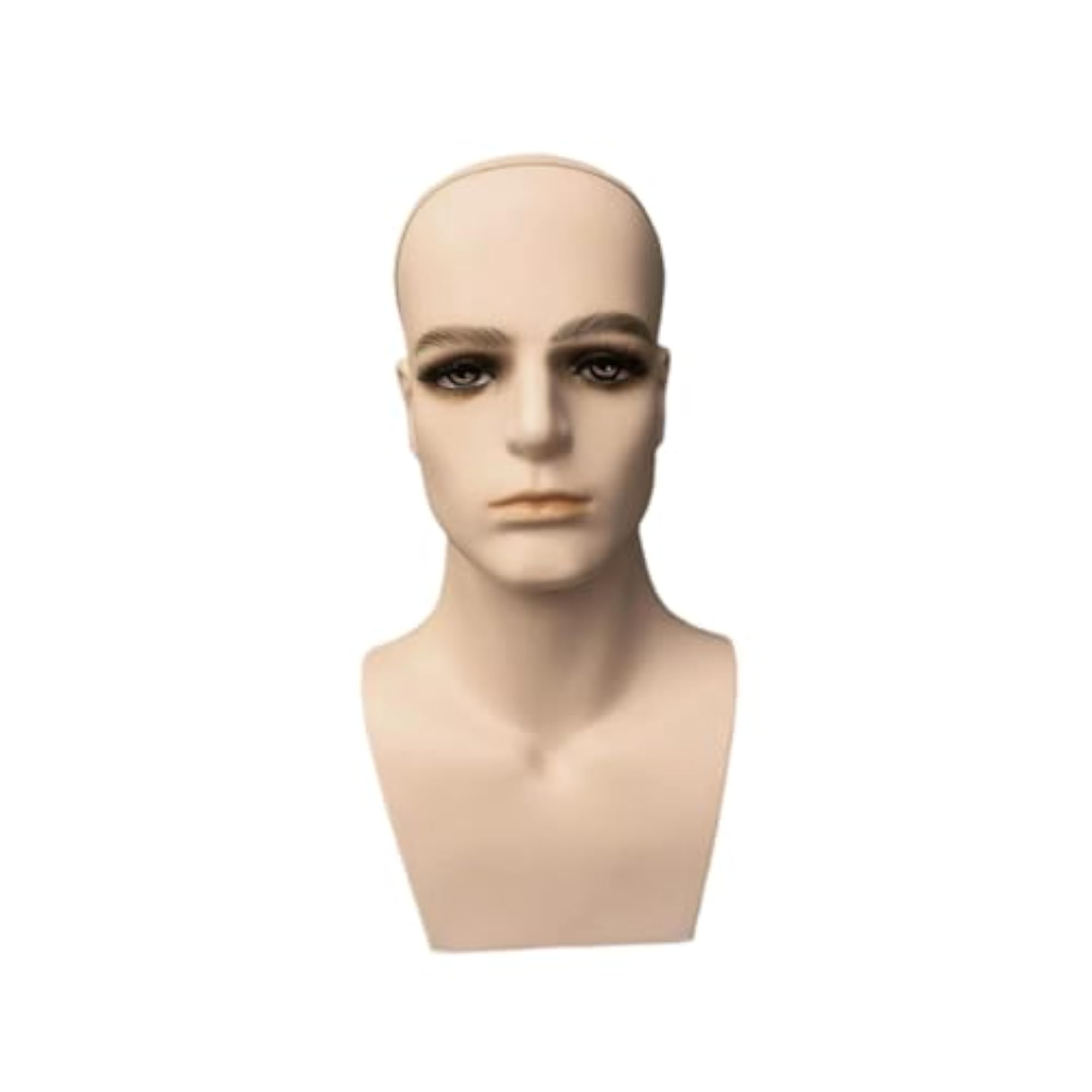 Male Mannequin Head with Shoulders, Wig Display Stand