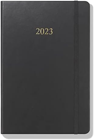 Wykeham's Executive 2023 Day Per Page Diary  Personalisation Available (Black, A5)