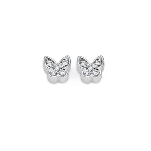  Salvini Be Happy Orecchini Farfalla Diamanti Kt.0.09 Oro Bianco 9kt