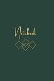  Luxury green esmerald notebook. Lined included yearly planner and password tracker. 6x9 inc, 110 pages.