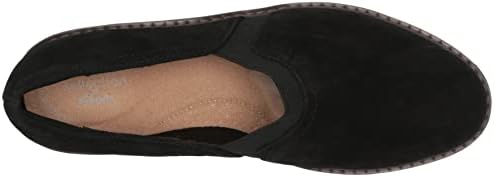 Clarks Women's Airabell Mid Loafer, Black Suede, 9 Narrow | Image 4