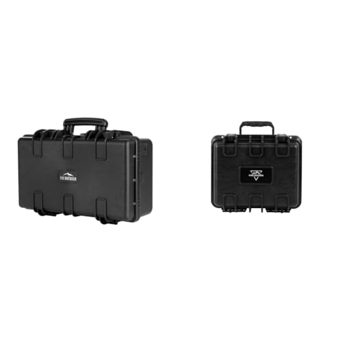 Image of Monoprice Weatherproof Hard Cases - 22 x 14 x 8 Inches & 10 x 9 x 7 Inches - IP67 Dust /Water Protection, Customizable Foam