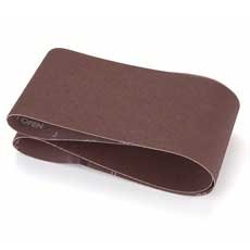Bande abrasive 10 x 91 cm grain 80 en oxyde d'aluminium pour ponceuse - 2