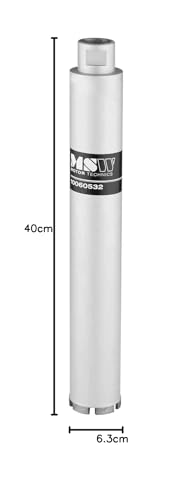 Msw Corona Diamantata MSW-DCD-400/63 (Acciaio Con Rivestimento Diamantato, Diametro Ø 63, Lunghezza 400 Mm, 90 Hrc, Connessione Filettata 1 1/4") - 3