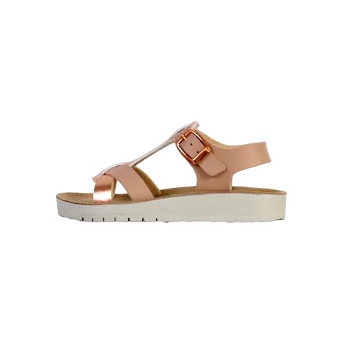 Geox - J Sandal COSTAREI GI, Sandalia Niñas, Lt Rose/Rose Gold,