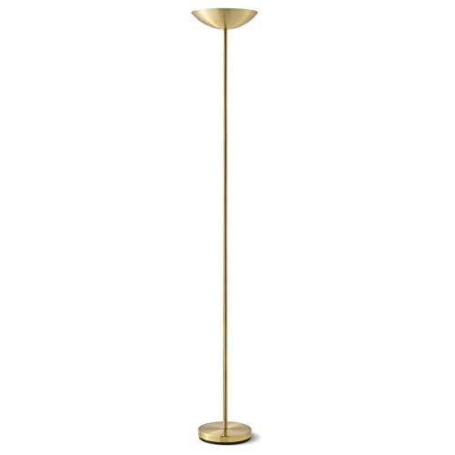 Uplight LED Uplight, hauteur 180 cm Incl. Ampoule LED de 12,5 W intégrée, lampadaire lampadaire Projecteur à LED, feu de position, lampe de salon en bronze [Classe énergétique A++] Cover