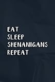  Asthma Journal - Saint Patrick\'s Day Eat Sleep Shenanigans Repeat Family: Shenanigans, Asthma Symptoms Tracker with Medication,Peak Flow Meter ... for People with Asthma (Log Book),Daily Journ