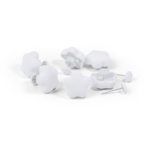 6 pcs Star Shaped Duvet pins Duvet Clips to Hold Comforter Inside Duvet Cover Snaps Double Sided Clips (White)