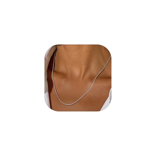 PROSTEEL Round Snake Chain Necklace for Women, 14K Gold/Rose Gold/Silver/Black Chain with Lobster Clasp, 1MM/1.2MM/1.5MM/2MM Womens Gold Necklace Thin Non Tarnish Trendy Jewlry Gifts 26 inch