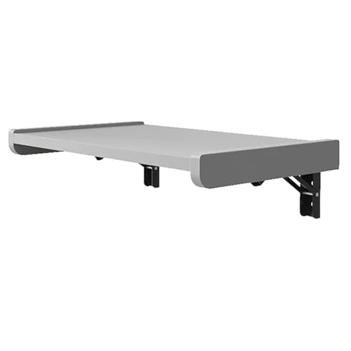 Table de cuisine flottante pour petits espaces - Bureau mural pliable gris