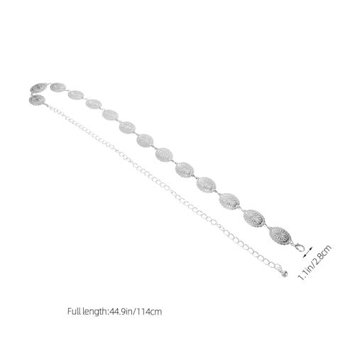 Concho Chain Belt for Women Adjustable Metal Waist Chain Versatile Boho Belt for Dresses Jeans Stylish Cowgirl Accessory for Country Concerts4