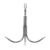 LOORGVEL Gancho de Ancla de Acero Inoxidable 4 Garras Pequeño Ancla Multigarra para Barco y Pesca al Aire Libre Gancho de Amarre Resistente y Ligero para Yates y Actividades Náuticas