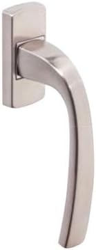Vachette MUZE Set of Window Handles on Platinum Block – Indexing 90° – Distance 43 mm – Invisible Fastening, Screws Included – Durable Aluminium Material – Platinum Finish