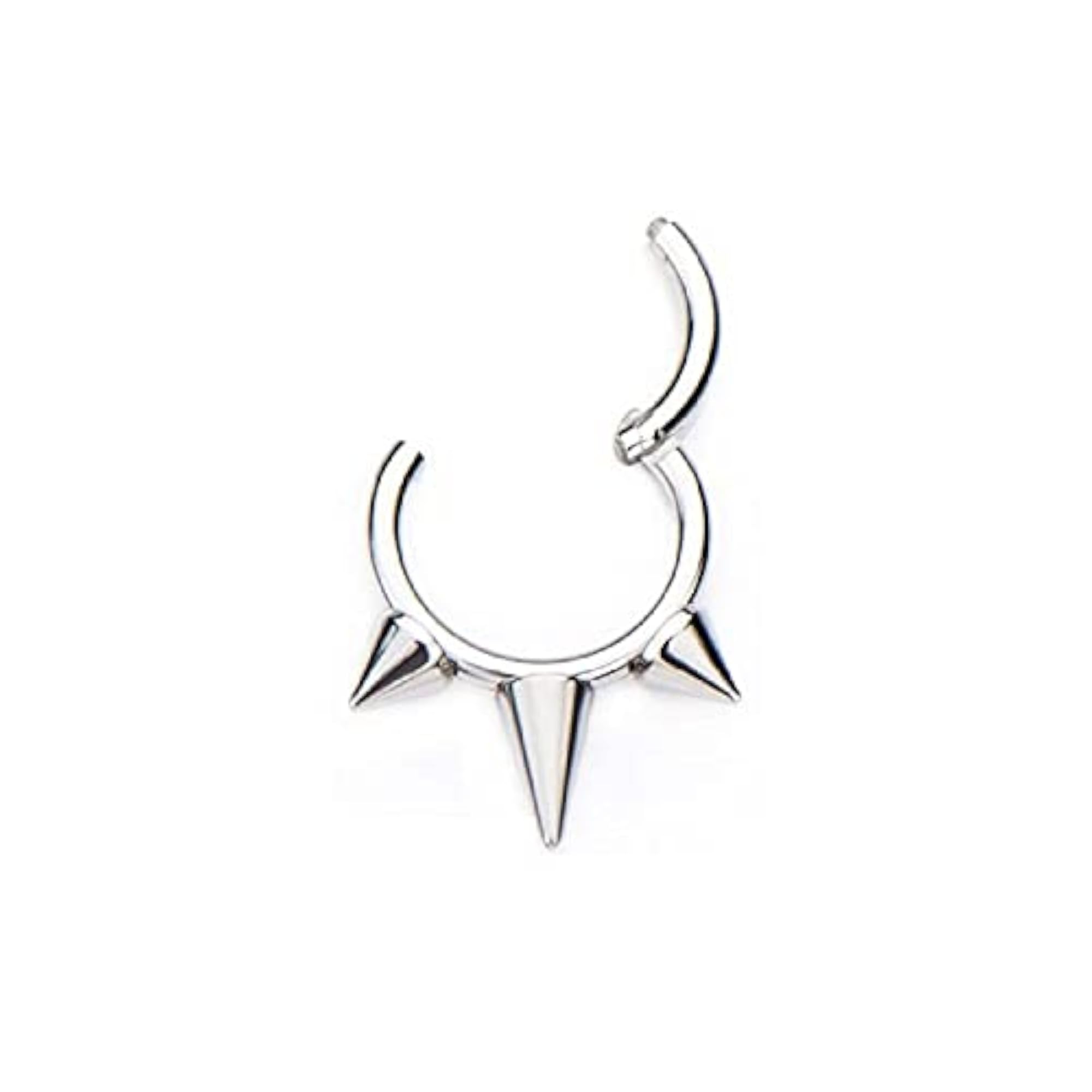 16G Spiked Stainless Steel Hinged Segment Ring for Piercings
