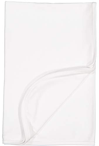 Rabbit Skins Infant 100% Cotton Premium Jersey Blanket (White, One Size Fits All)