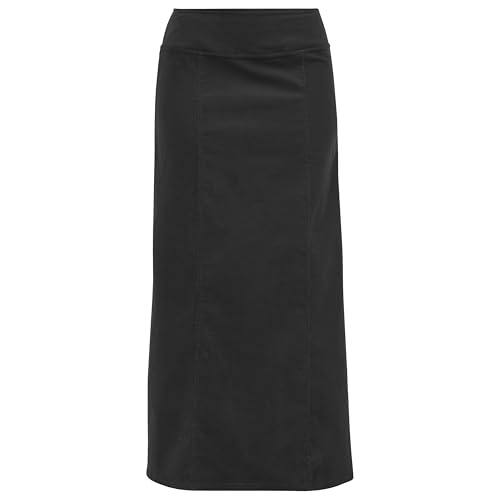 BABY O Women's Long Ankle Length Maxi Stretch Corduroy A-Line Panel Skirt4