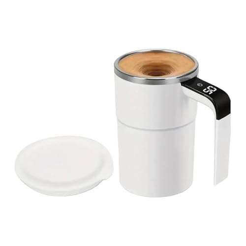 Generico con agitación - Táza de café con mezcla automática de 380 ml | Novedad magnética autoagitante con tapa para mujer hombre casa cocina bar oficina Navidad agua bebida miel | Bicc