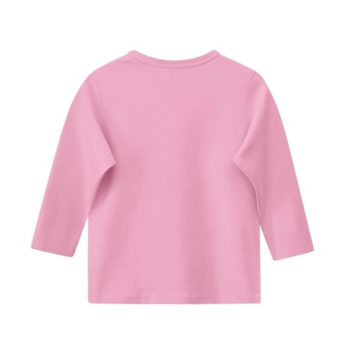 3/4 Length Sleeve Kids Girls Tops Fashion Pattern Pullover Casual Loose Fit Crewneck T Shirts Cute Solid Tunic Tops3