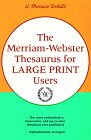 The Merriam-Webster Thesaurus for Large Print U... [Large Print] 0816151644 Book Cover