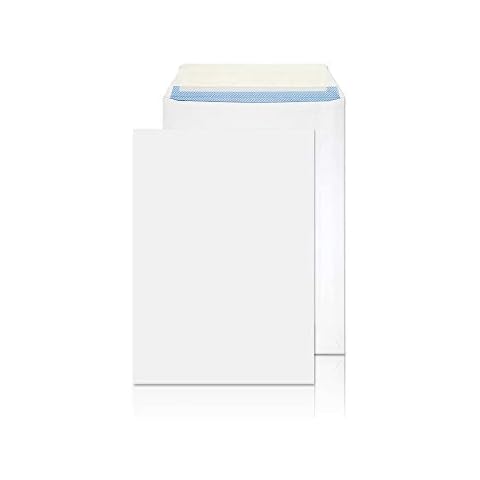 Evour :- A5 / C5 White Pocket Envelopes Peel & Seal 229 x 162 mm 100 GSM Non-Windows (Pack of 25) Cover