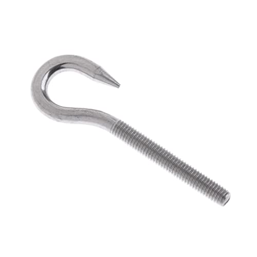 Image of 2xMarine 304 Stainless Steel Hook Bolt Eye Screw Threaded Bolt Boat Parts M4 | Fasteners & Hardware | Screws & Bolts