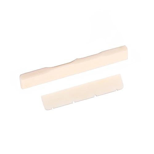 BESTonZON Ukulele Guitar Nut Saddle Set Dj102 Bone Parts for Acoustic Guitar Improve Playability and Sound Easy to Cut