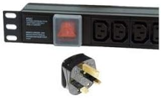 Dynamode 6 Way PDU Extension Lead- 10A Multi Plug Switched Power Distribution Unit (PDU) Rack Mount Charging Station with 2M Cord Cable for Home Office 19 Inch PDU Server Cabinet, UK Socket Plug